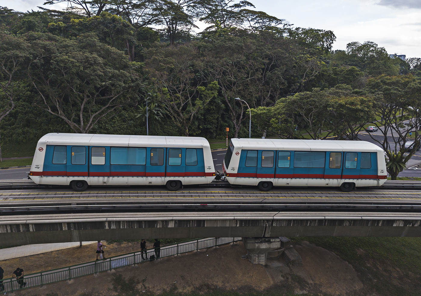 新加坡, Bombardier Innovia APM 100 # 107; 新加坡, Bombardier Innovia APM 100 # 105; 新加坡 — Bukit Panjang LRT — Miscellaneous photos