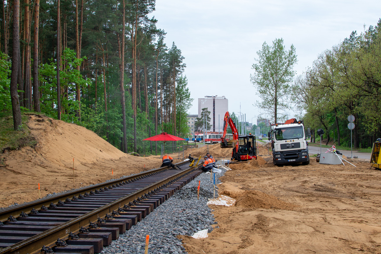 Dyneburg — Construction of new tram line Ķīmija — Stropi