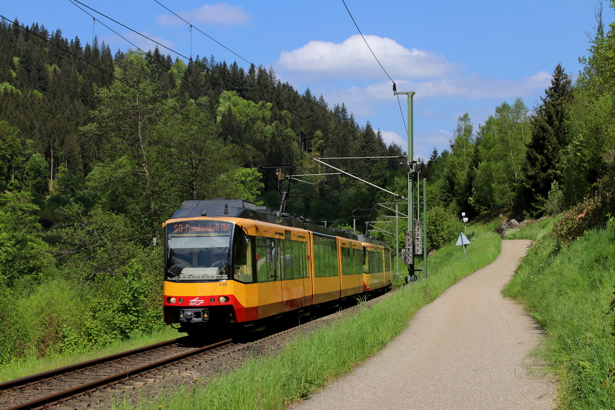 Карлсруэ, Duewag GT8-100D/M-2S № 846; Карлсруэ — Murgtalbahn (Rastatt — Freudenstadt)