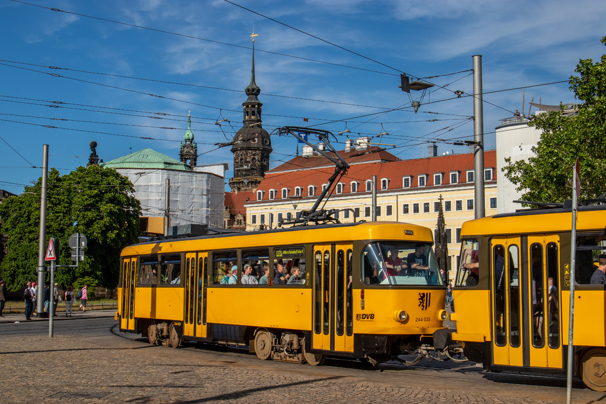 Dresden, Tatra TB4D # 244 033; Dresden — Final farewell to Tatra trams after 56 years of service (03.06.2023)