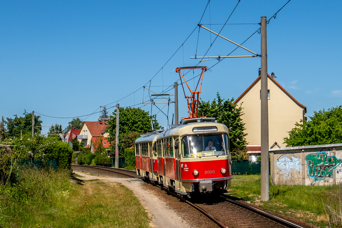 Dresden, Tatra T4D č. 2000 (201 314); Dresden — Final farewell to Tatra trams after 56 years of service (03.06.2023)