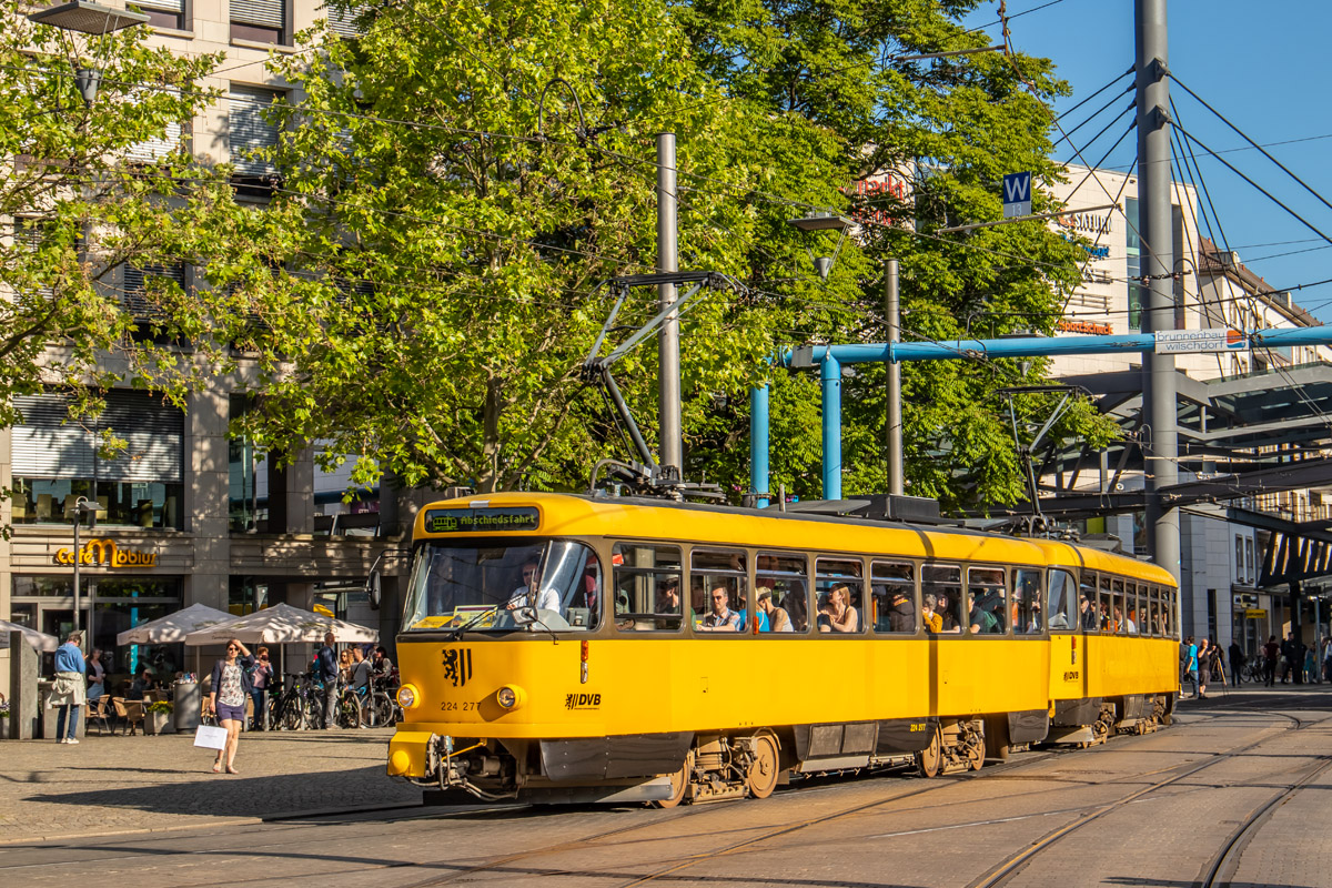 Дрезден, Tatra T4D-MT № 224 277; Дрезден — Окончательное прощание с вагонами Татра после 56 лет службы (03.06.2023)