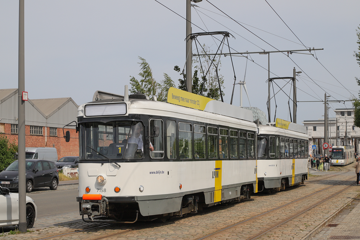 Антверпен, BN PCC Antwerpen (modernised) № 7158; Антверпен — 150 years of tram in Antwerpen (28/05/2023)