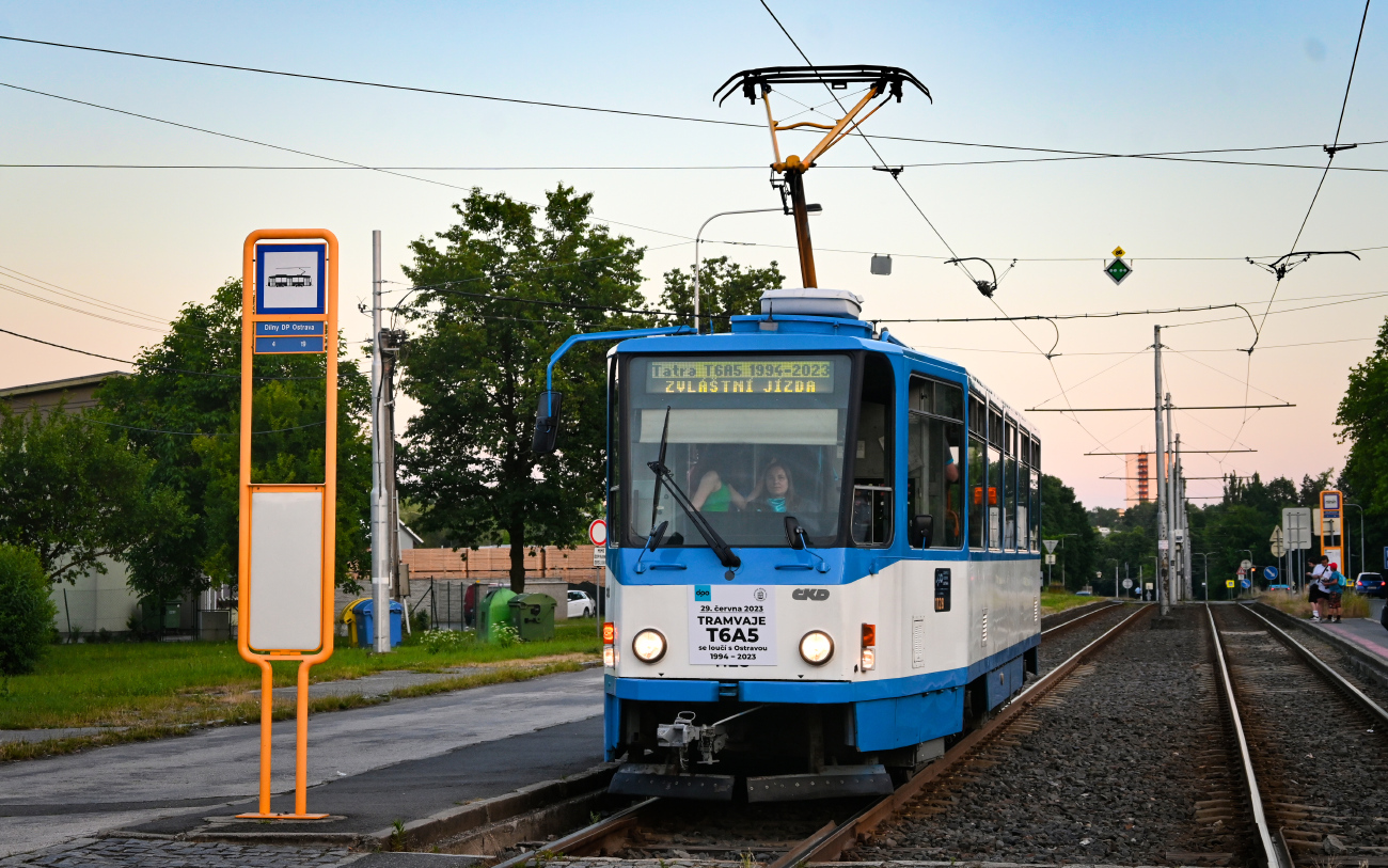 Острава, Tatra T6A5 № 1128; Острава — 29.6.2023 — Прощание с трамваями Татра Т6А5