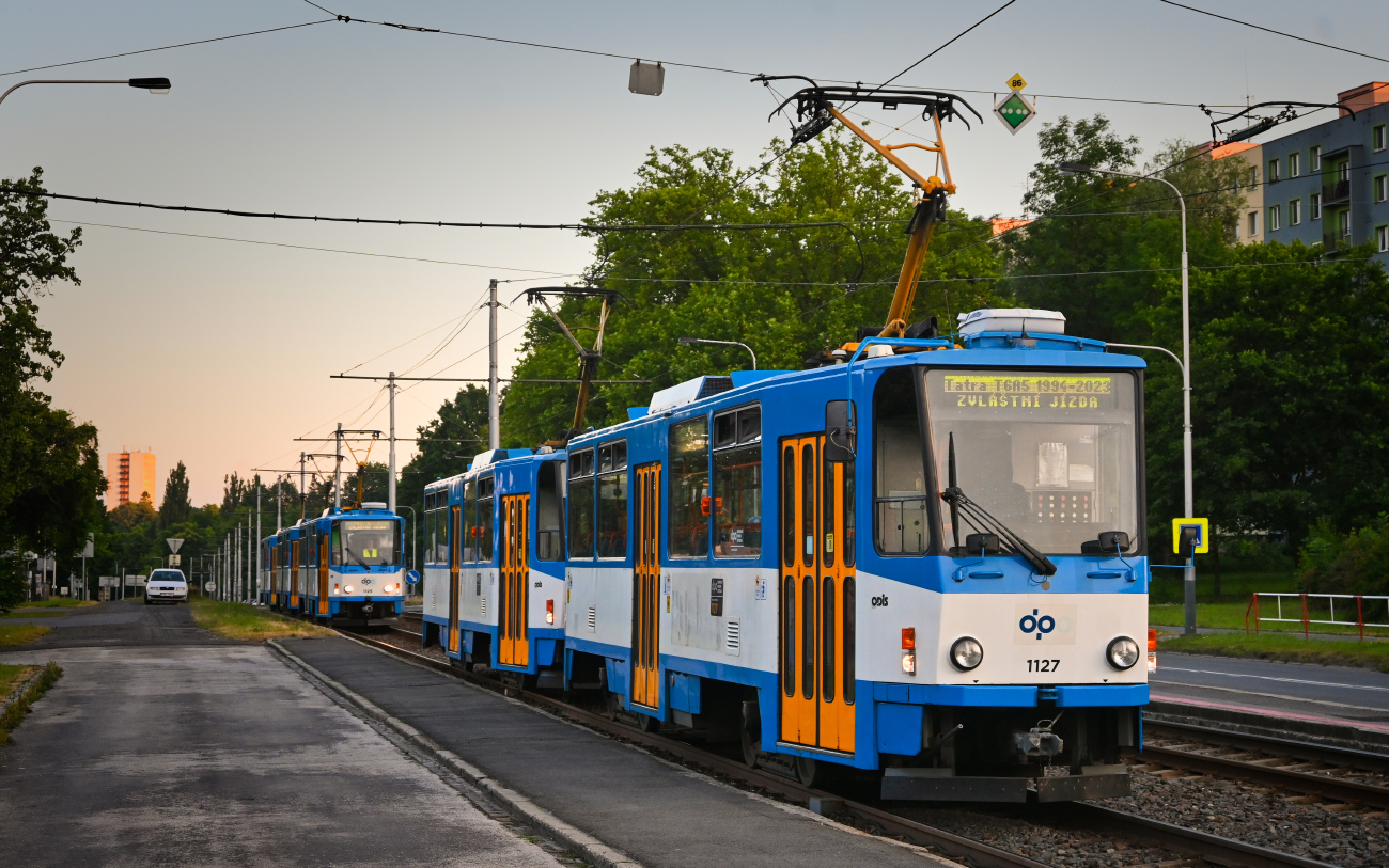 Ostrava, Tatra T6A5 — 1127; Ostrava — 29.6.2023 — Farewell of Tatra T6A5 trams