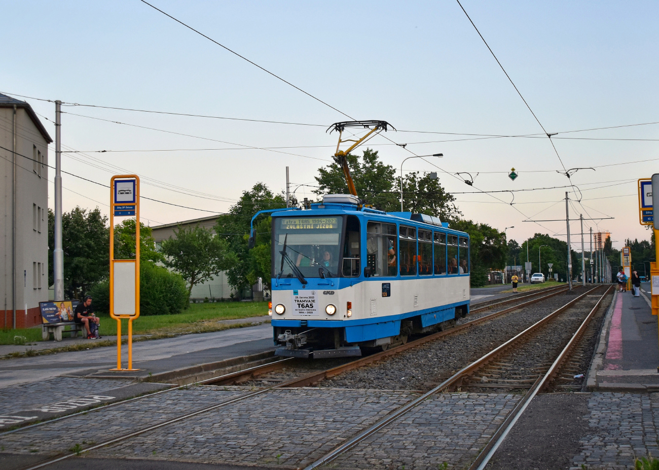 Острава, Tatra T6A5 № 1128; Острава — 29.6.2023 — Прощание с трамваями Татра Т6А5