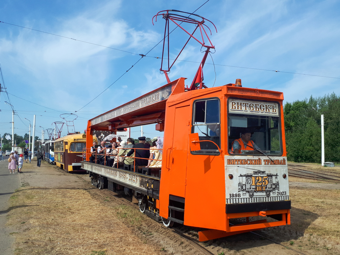 Vitebsk, TK-28A N°. РТ-2; Vitebsk — Museum wagons; Vitebsk — Parade in honor of the 125th anniversary of the tram in Vitebsk