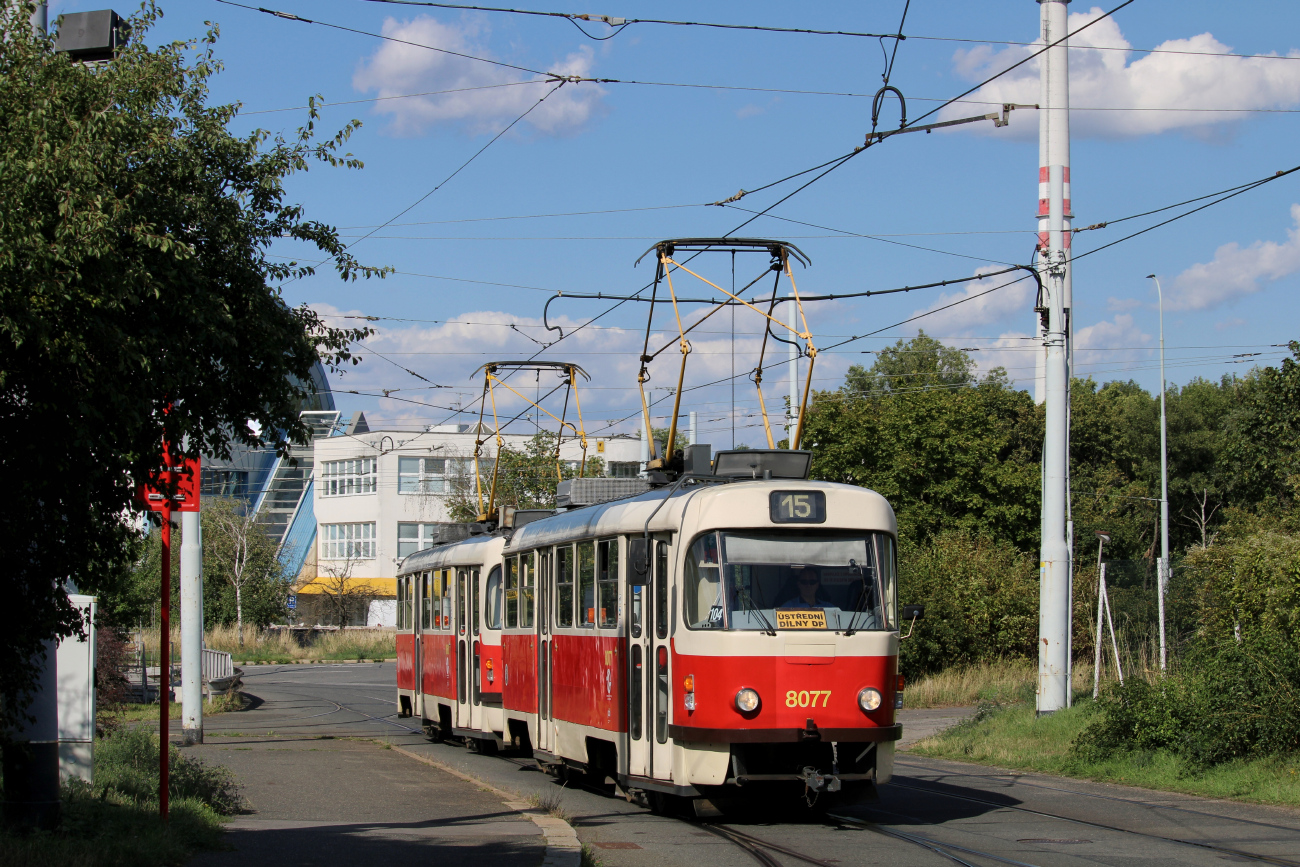 Прага, Tatra T3M2-DVC № 8077