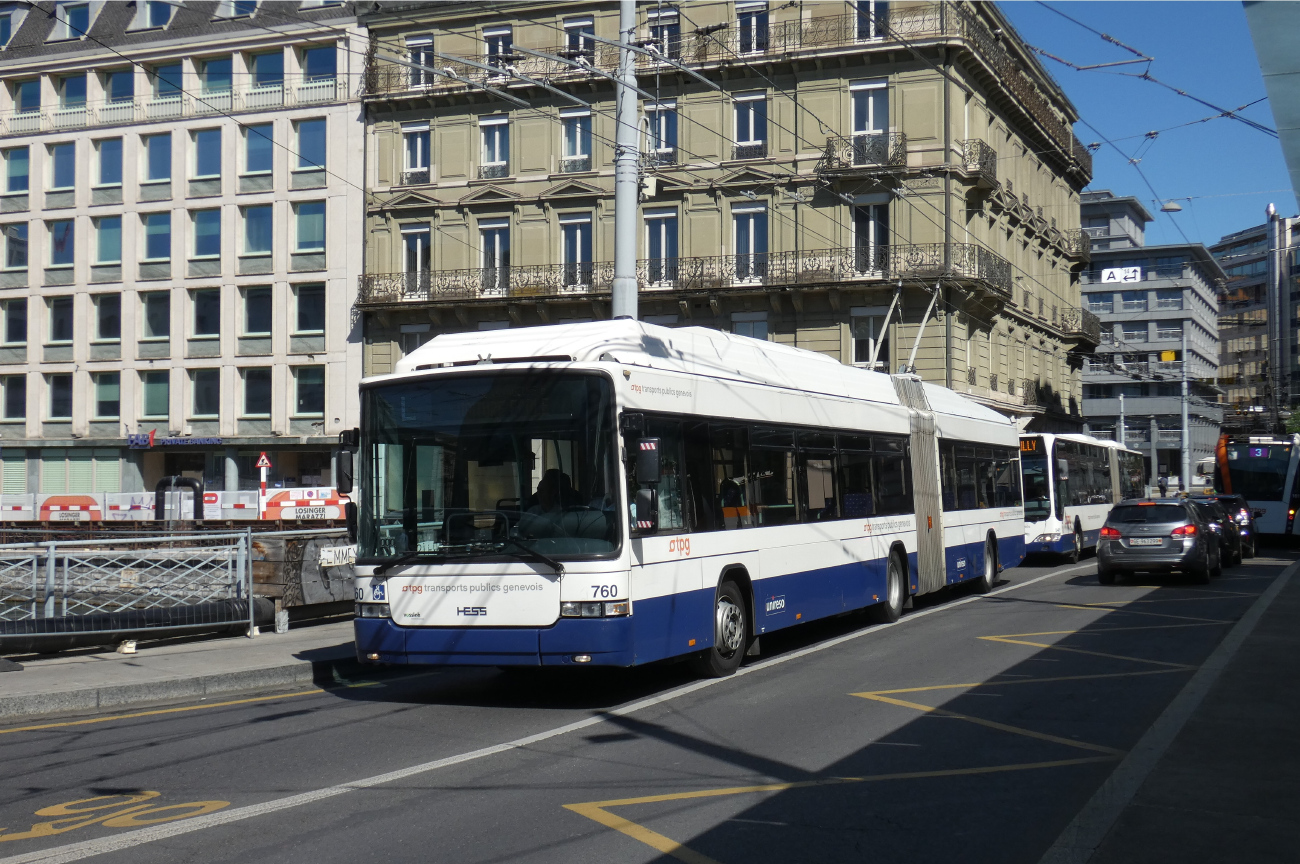 Женева, Hess SwissTrolley 3 (BGT-N2C) № 760