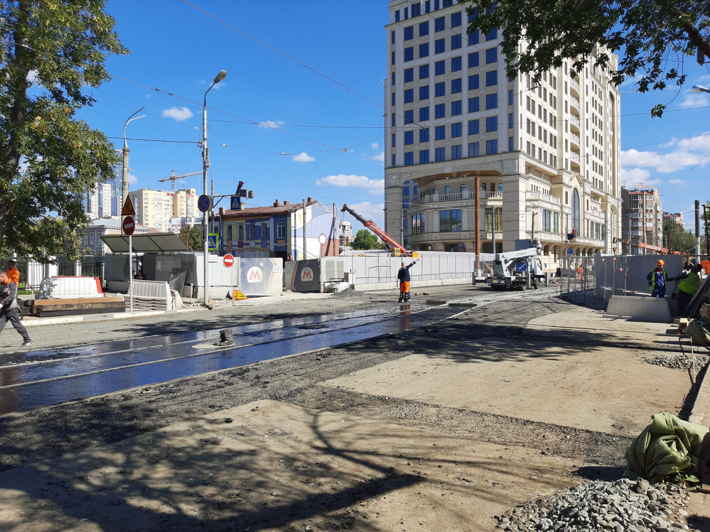 Samara — Construction and repairs of tram lines