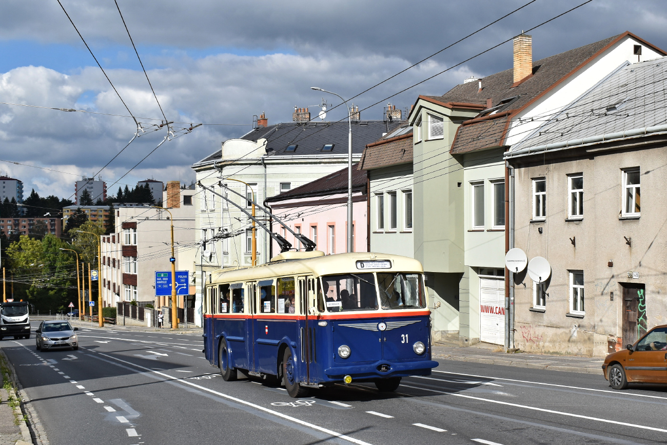 Brünn, Škoda 7Tr4 Nr. 31; Iglau — Jubiläum: 75 Jahre Obus und 80 Jahre Bus Jihlava (23-24.09.2023)