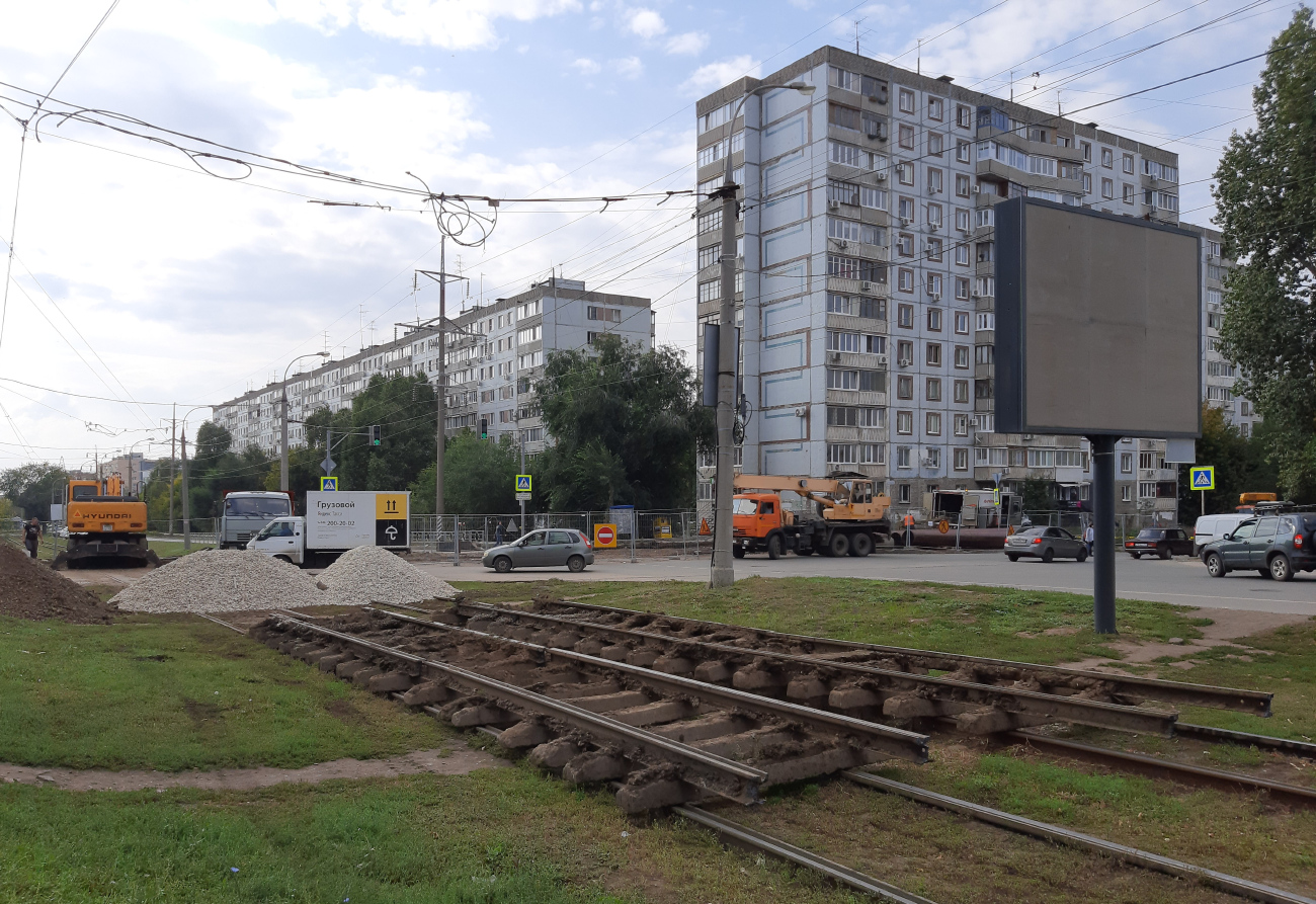 Samara — Construction and repairs of tram lines