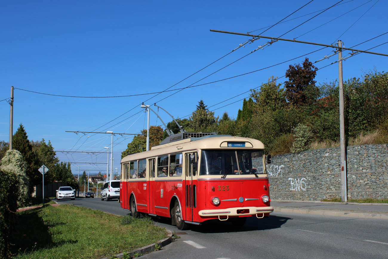 Plzeň, Škoda 9TrHT26 nr. 323; Plzeň — Celebrations of 70 years of trolleybuses to Černice