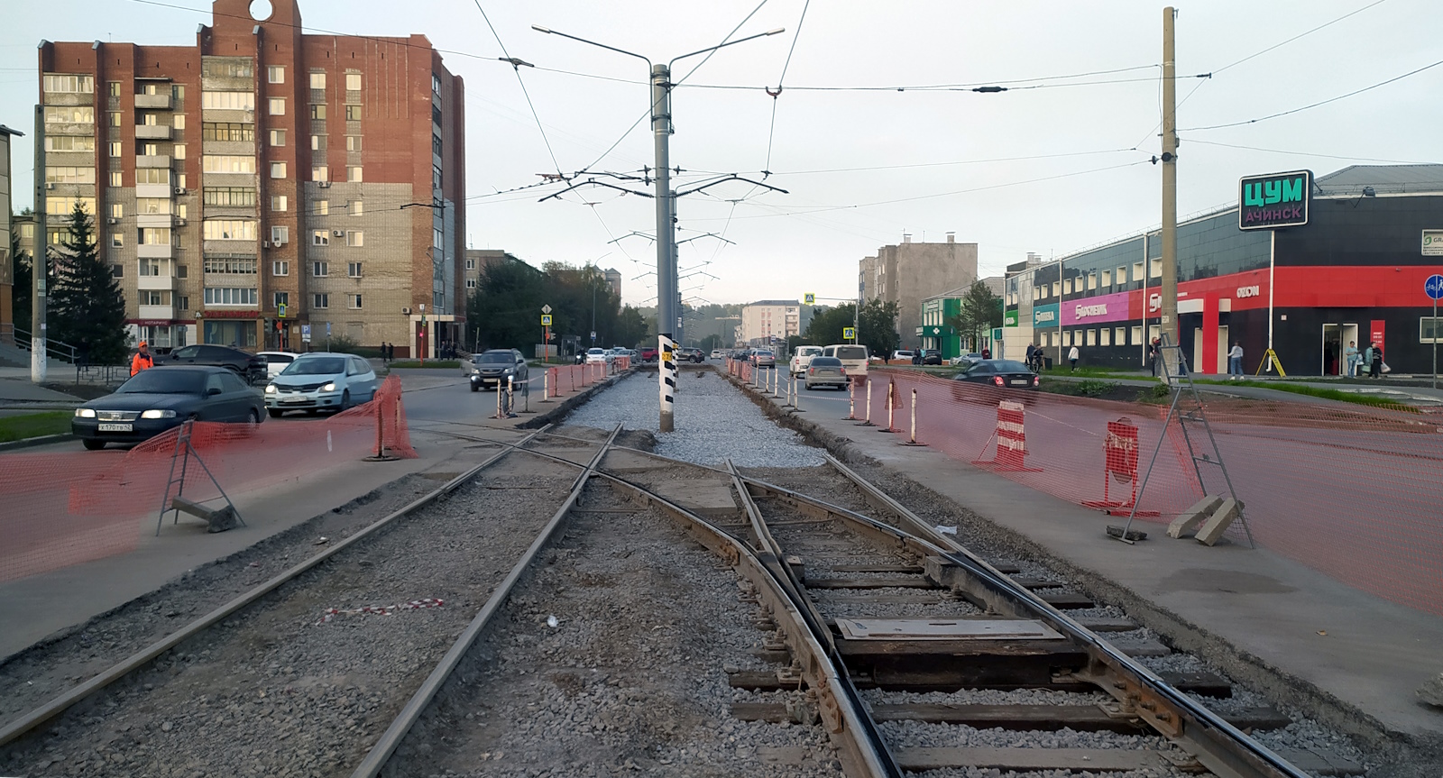 Ачинск — Трамвайные линии и инфраструктура (Городская часть)