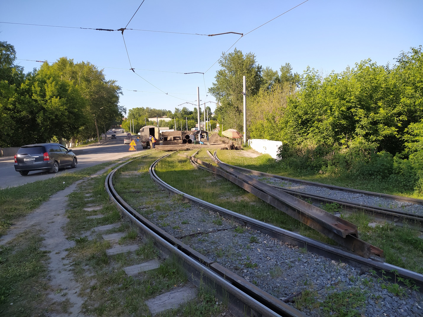 Ačinska — Трамвайные линии и инфраструктура (Городская часть)