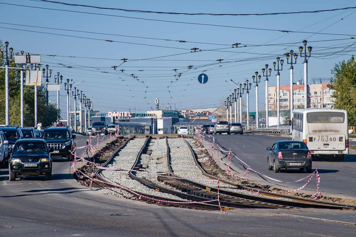 Öskemen — Repairs; Öskemen — Tramway lines and infrastructure