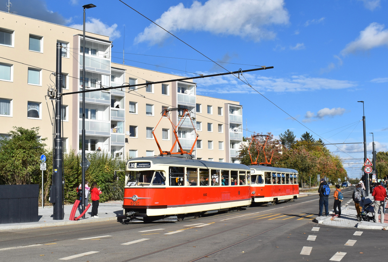 Прага, Tatra T2R № 6003; Прага — Строительство и oткрытие новой трамвайной линии Divoká Šárka — Dědina