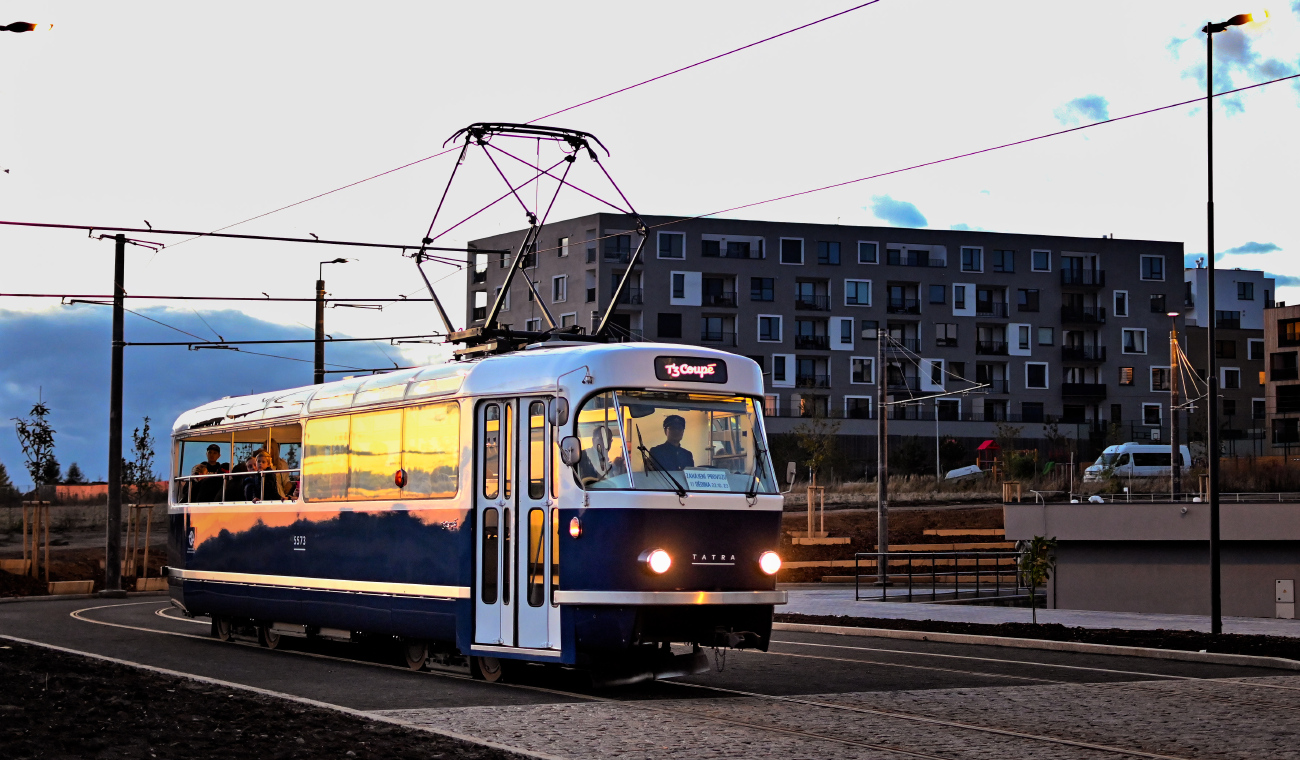 Praha, Tatra T3R.P č. 5573; Praha — Stavba a zahájení provozu na nové tramvajové trati Divoká Šárka — Dědina