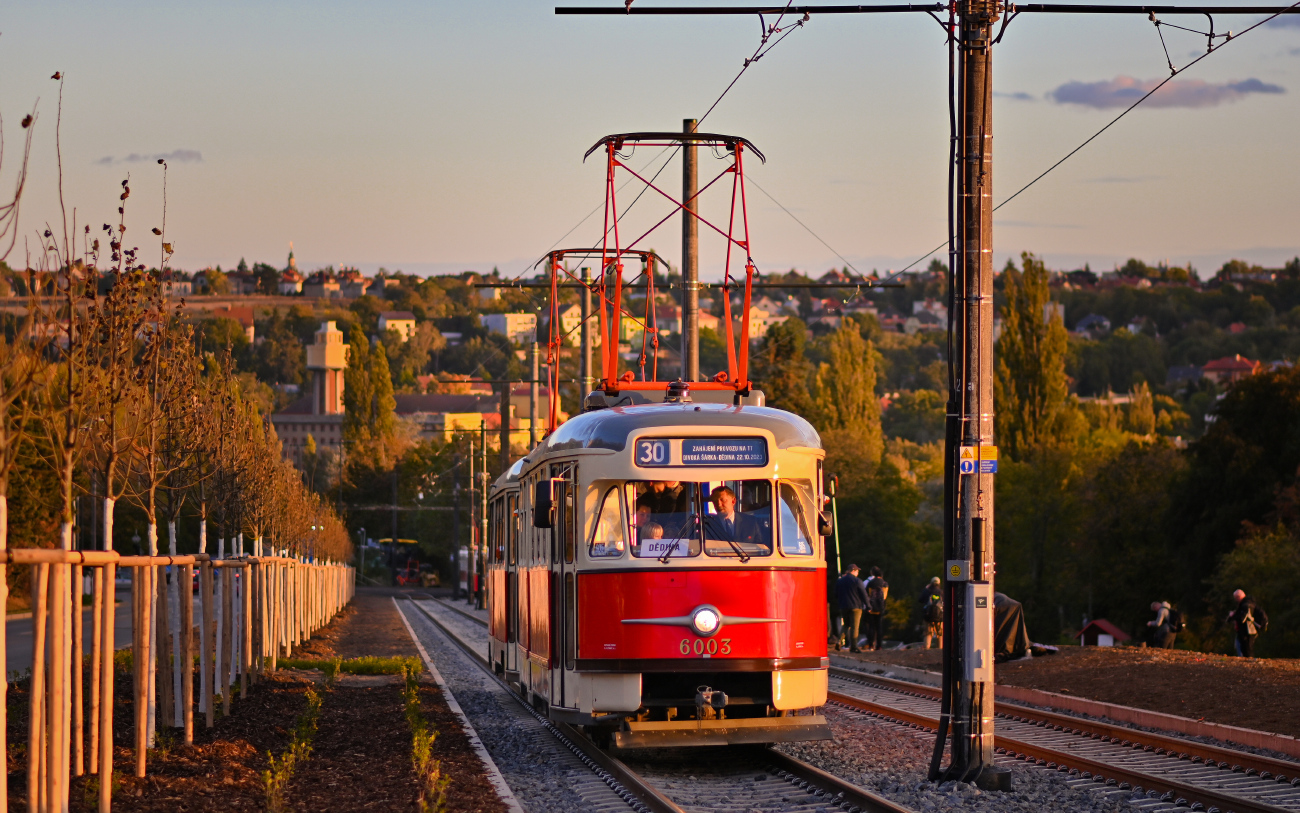 Прага, Tatra T2R № 6003; Прага — Строительство и oткрытие новой трамвайной линии Divoká Šárka — Dědina