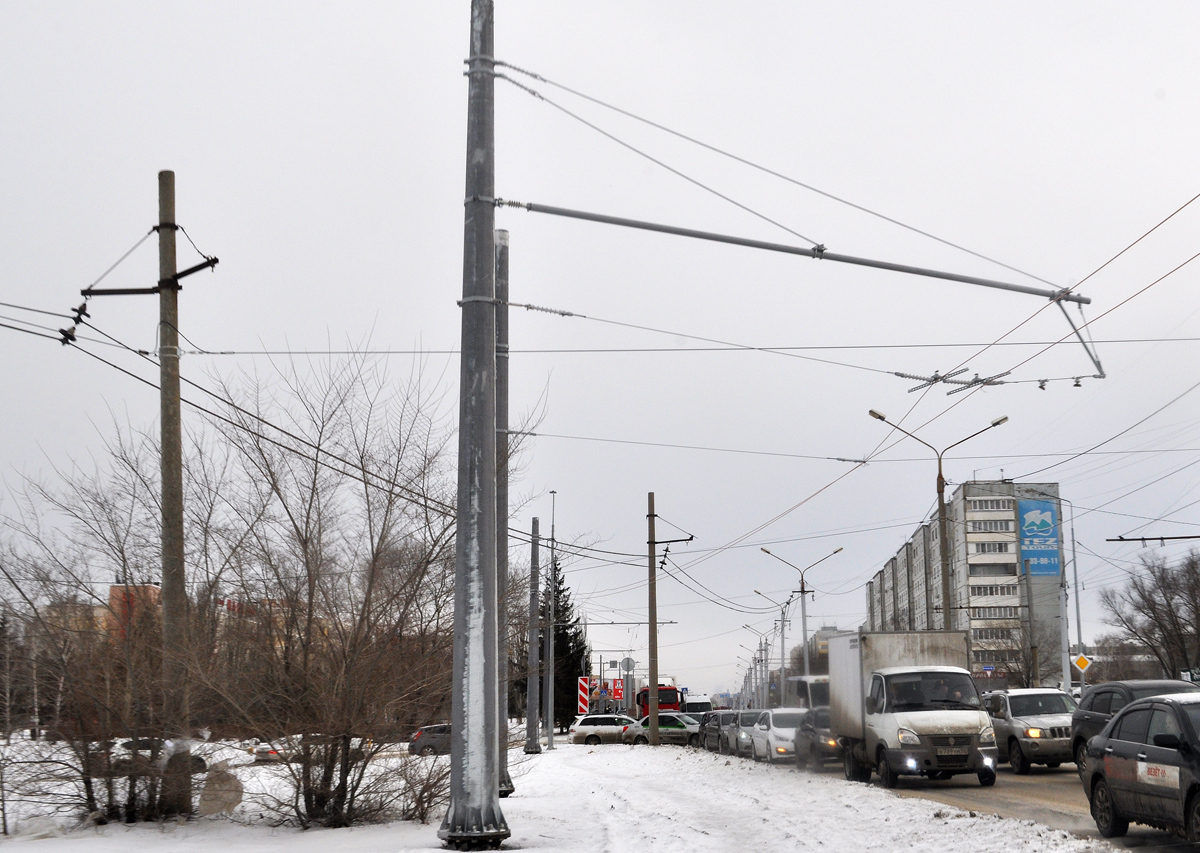 Omsk — 2023-2024 — Construction of new trolleybus lines on the Left Bank