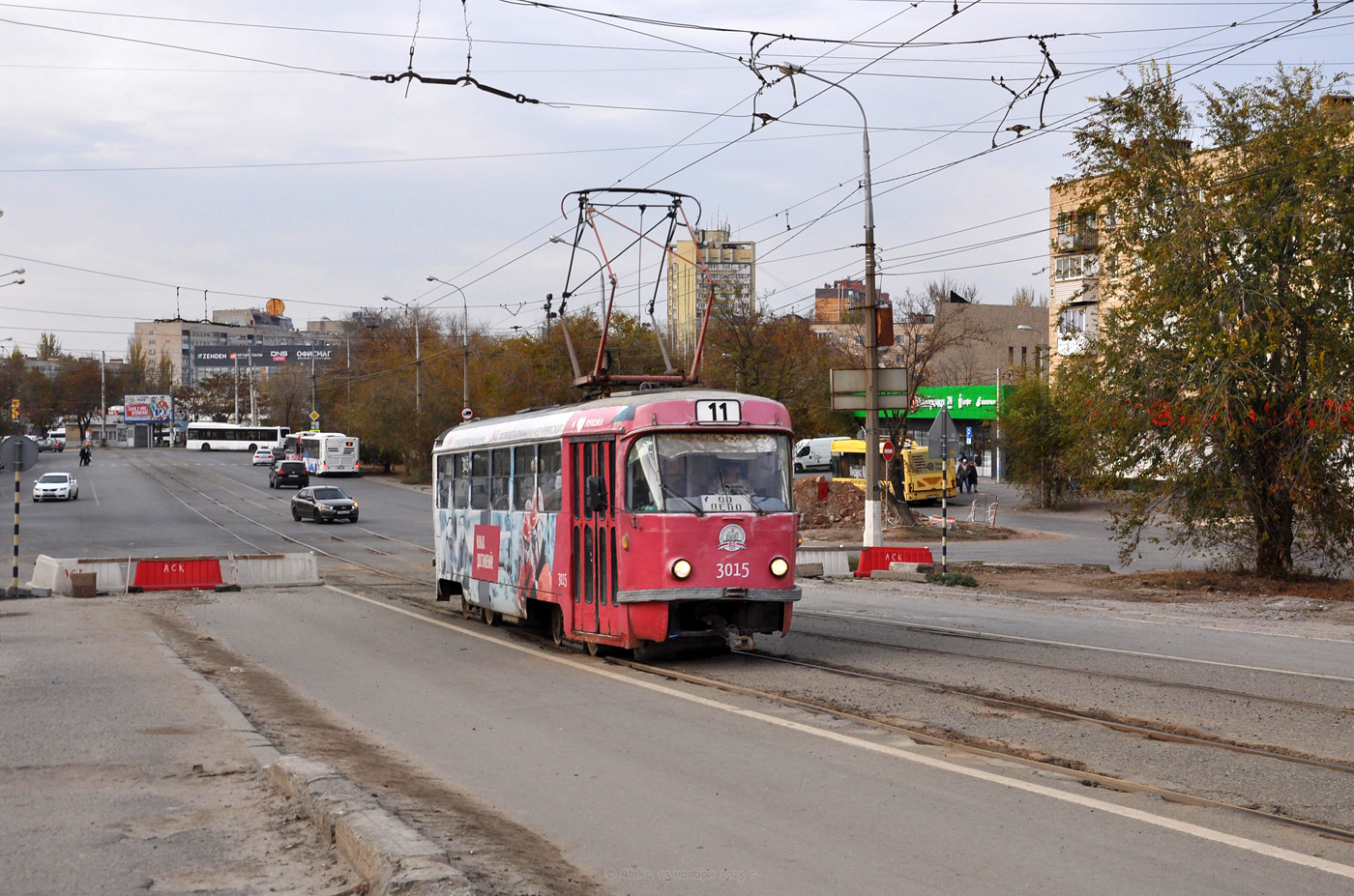 Volgograd, Tatra T3SU (2-door) č. 3015