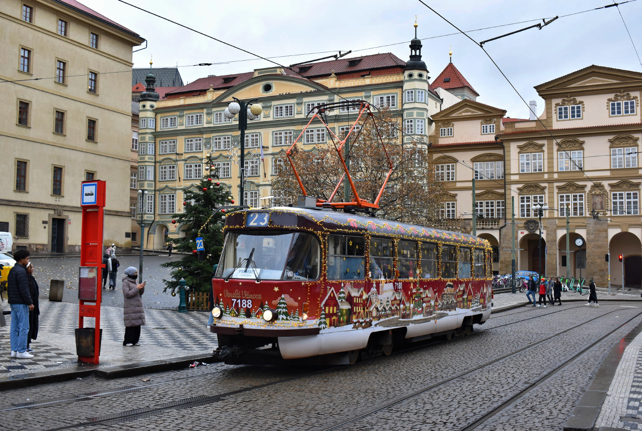 Прага, Tatra T3SUCS № 7188; Прага — Рождественский трамвай