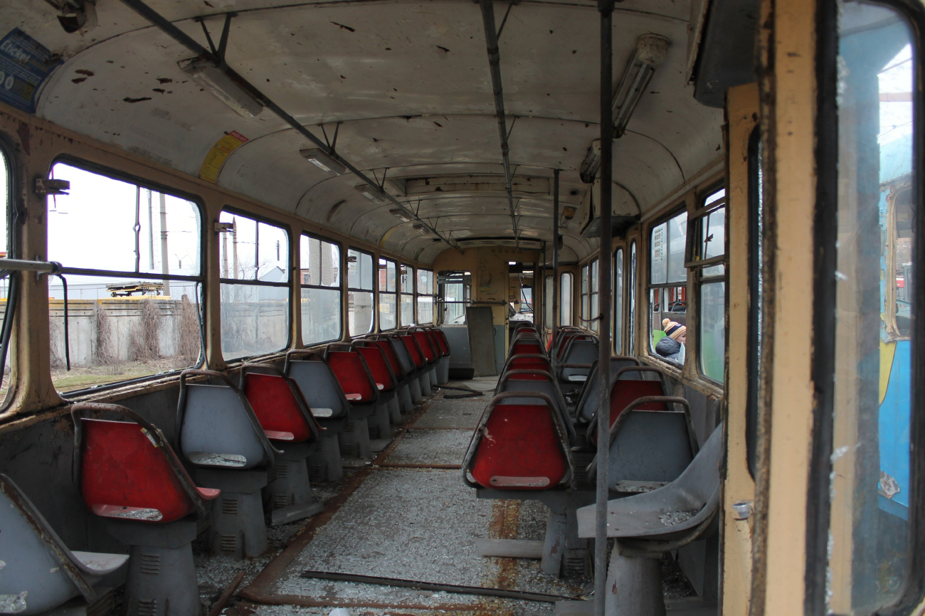 Charkiw, Tatra T3SU Nr. 596; Charkiw — Aftermath of Bombardments of Saltovskoe Tram Depot; Charkiw — Aftermath of Military Action from 02.2022