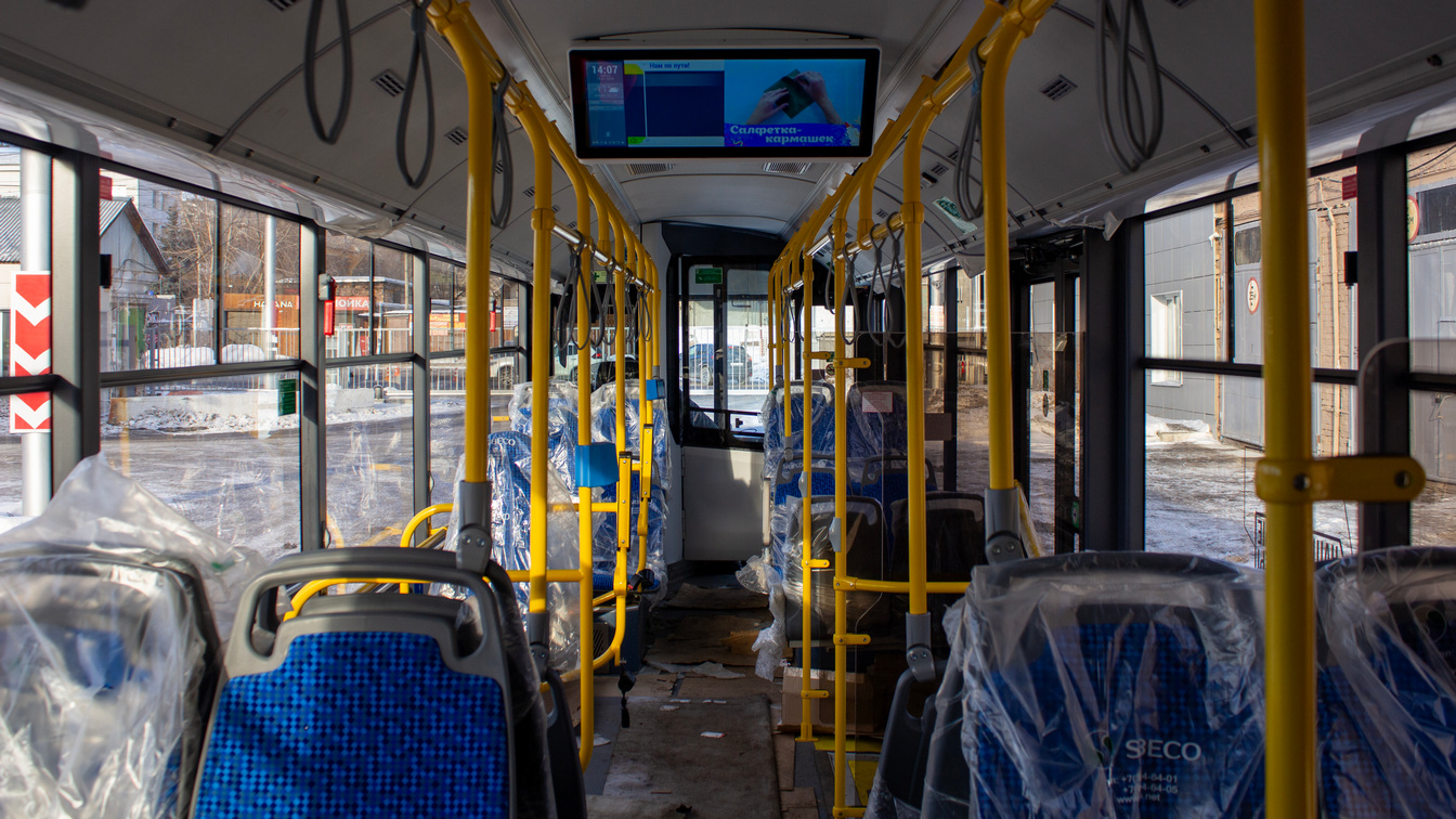 Krasnoyarsk, BKM E321 “Olgerd” № Т 502 ТО 124; Krasnoyarsk — Arrival of electric buses