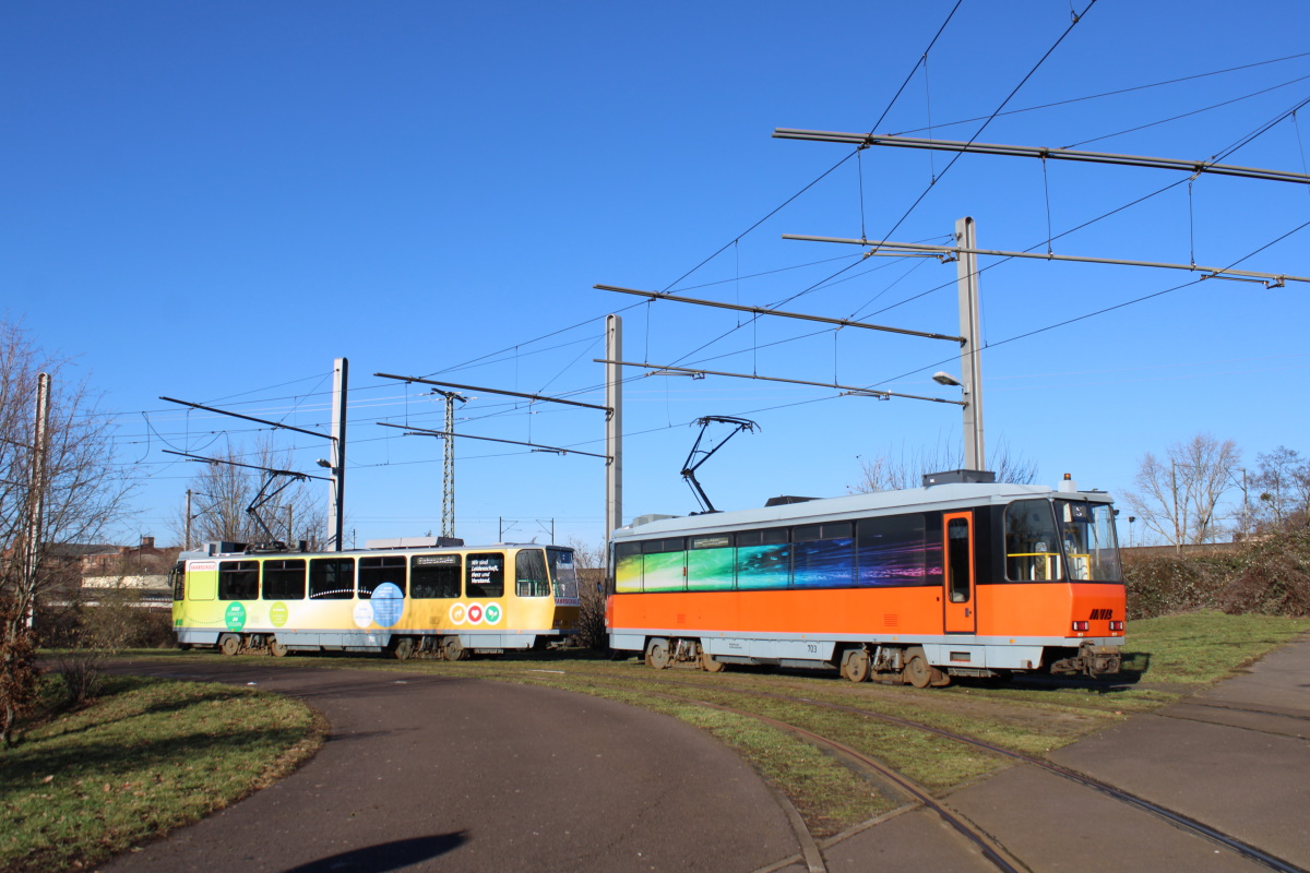 Магдебург, Tatra T6A2M № 701; Магдебург, Tatra T6A2M № 703; Магдебург — T6A2-Abschied 28.01.2024