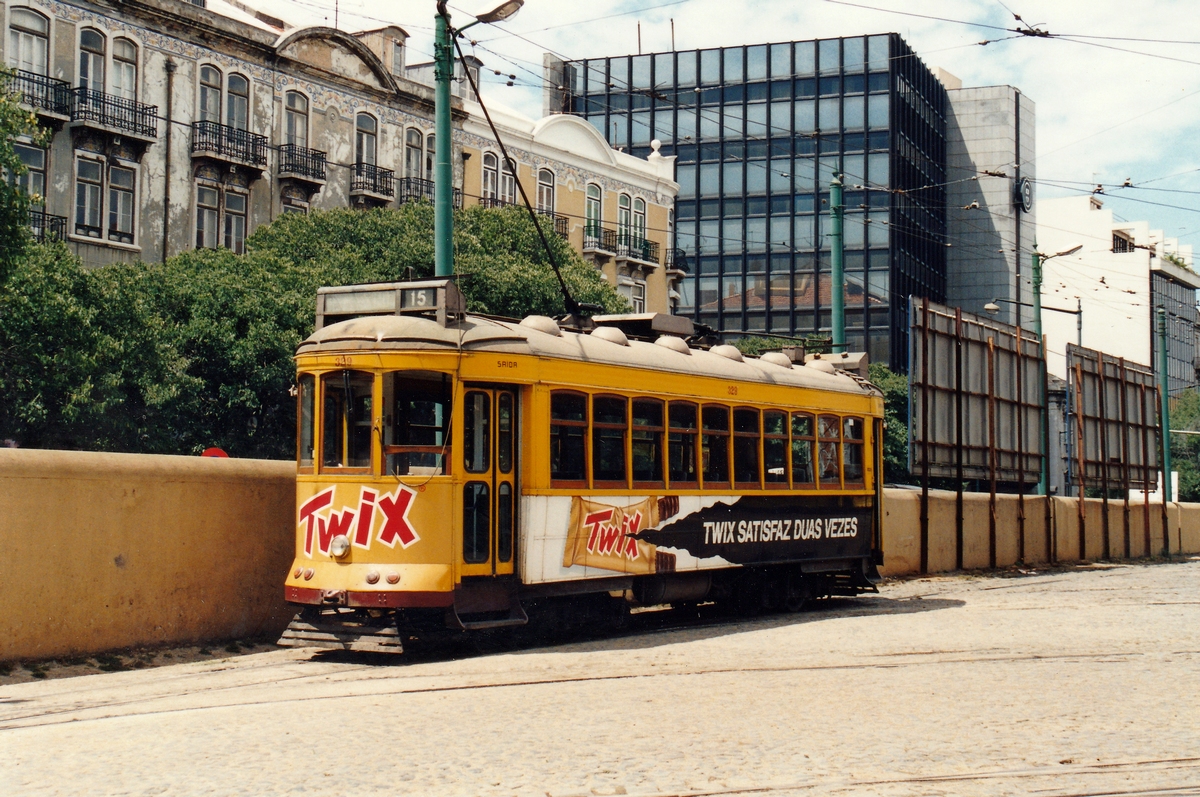 Lisbon, Carris 4-axle motorcar (Standard) № 329; Lisbon — Tram — Estação de Arco do Cego (closed depot)