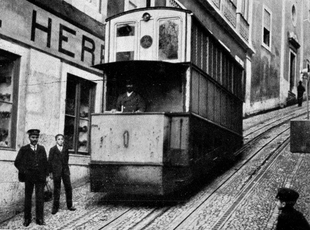 Лиссабон, Фуникулёр* № 1; Лиссабон — Ascensor do Lavra; Лиссабон — Все — Старые фотографии