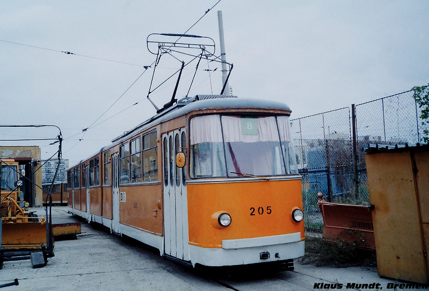 Sofia, T8M-730 (Sofia 70) № 205; Sofia — Historical — Тramway photos (1990–2010); Sofia — Tram depots: [2] Krasna poliana