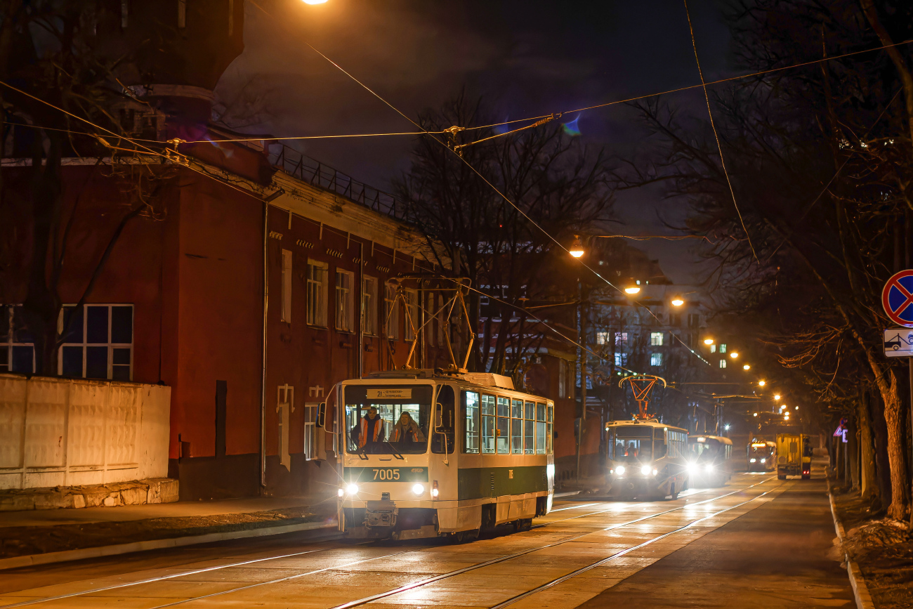 Moscow, Tatra T7B5 # 7005; Moscow — Celebrating the 125th anniversary of the Moscow tram (parade rehearsals on 03/29/2024 and 04/03/2024, parade and tram exhibition on 04/06/2024)