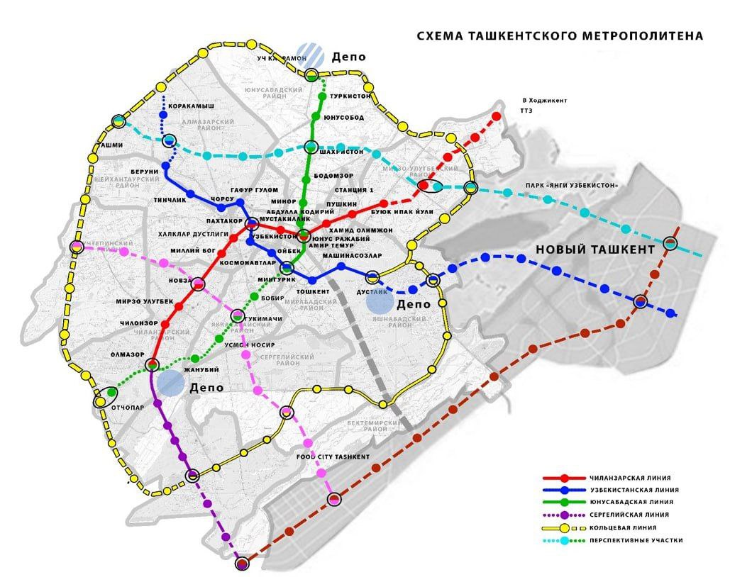 Ташкент — Метрополитен — Проекты