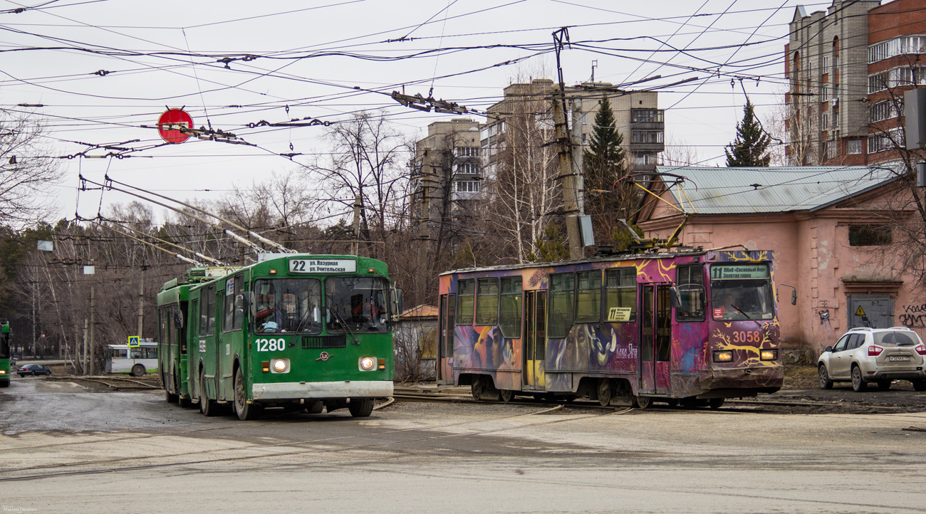 Novosibirsk, ZiU-682G-012 [G0A] № 1280; Novosibirsk, 71-605A № 3058