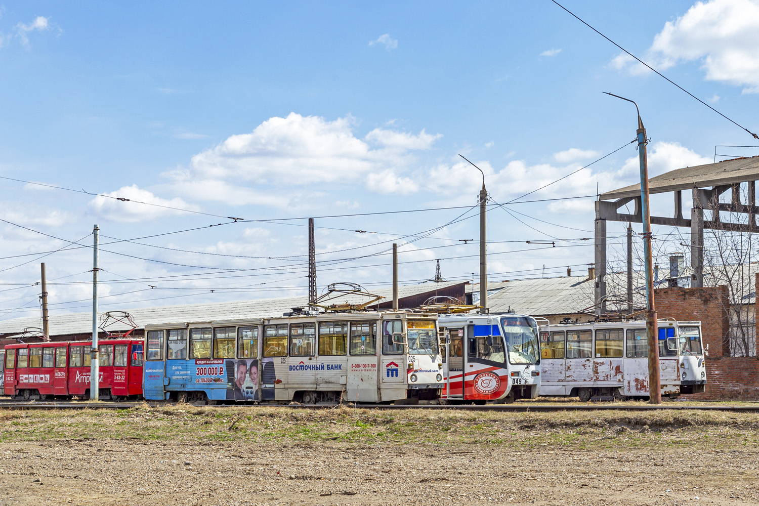 Oussolie-Sibirskoïe, 71-605 (KTM-5M3) N°. 025; Oussolie-Sibirskoïe — Tramway Depot