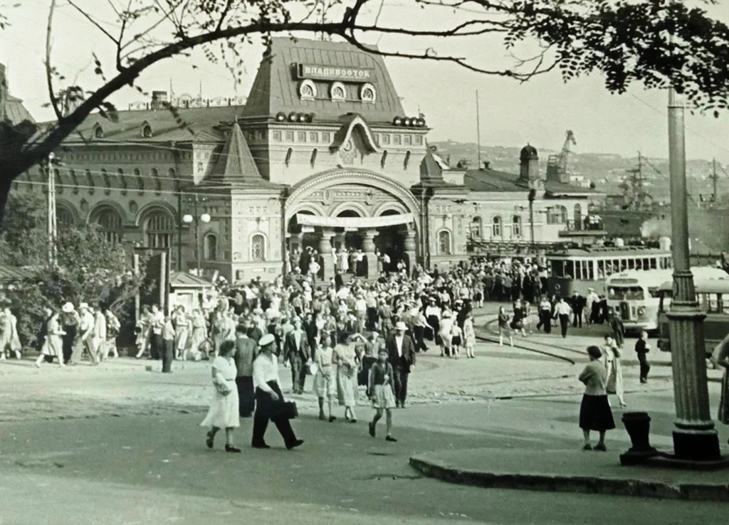 Владивосток — Исторические фотографии — трамвай (1946-1970)