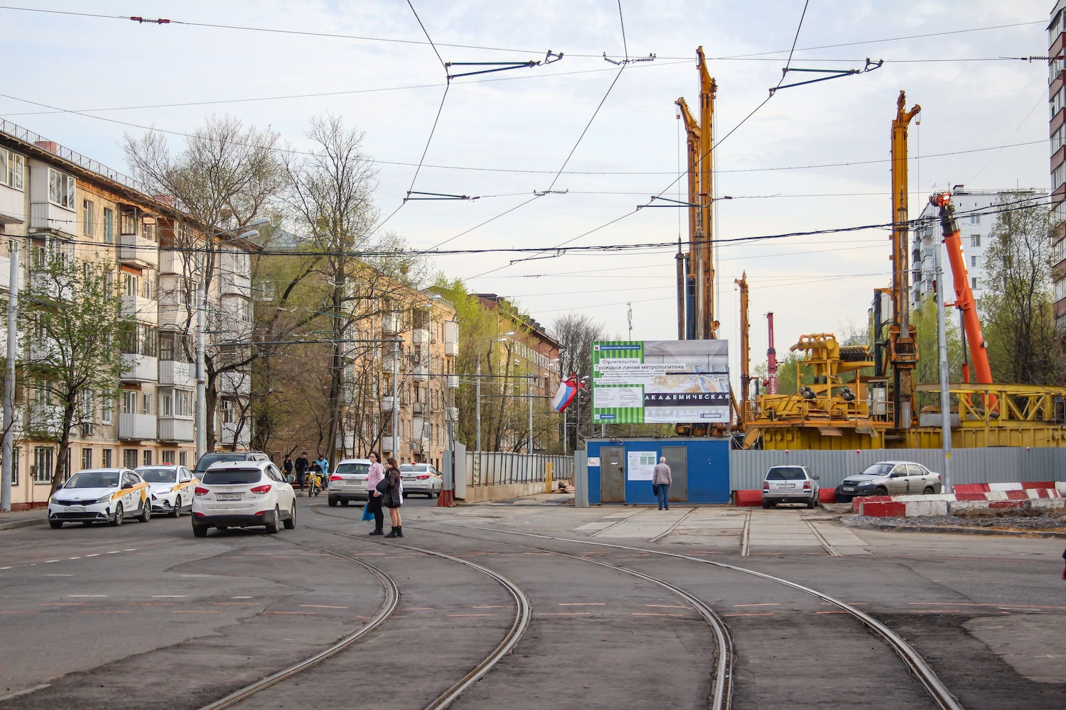Moscow — Construction and repairs; Moscow — Miscellaneous photos; Moscow — Tram lines: South-Western Administrative District