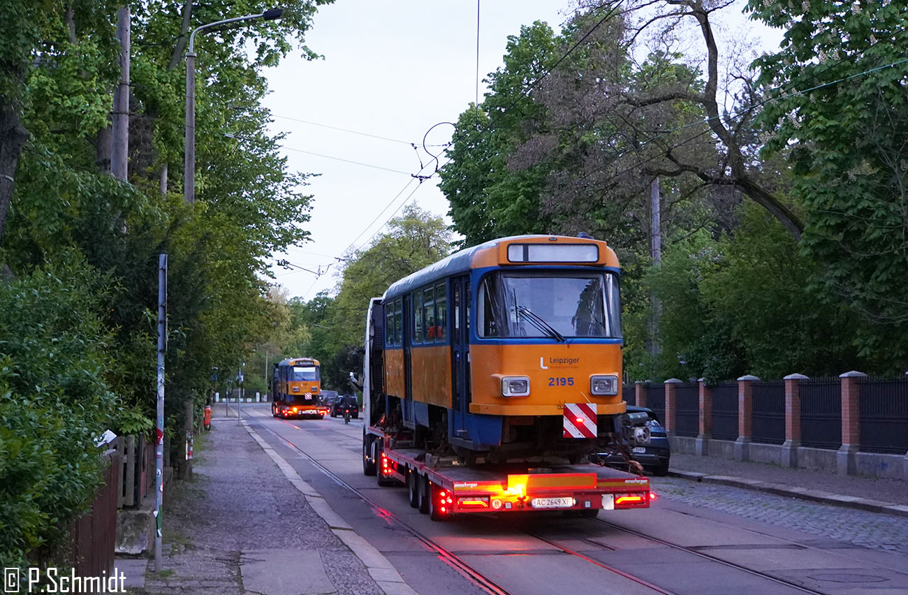 Лейпциг, Tatra T4D-M1 № 2195; Лейпциг — Отправка трамваев Tatra в Украину
