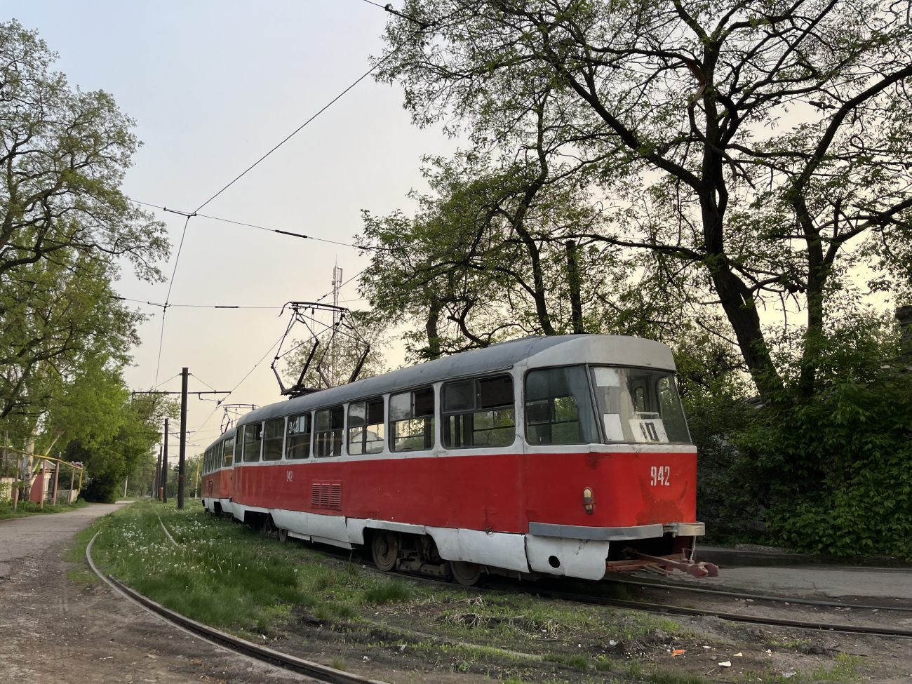 Donyeck, Tatra T3SU — 942; Donyeck — Tram line to Mushketovo station