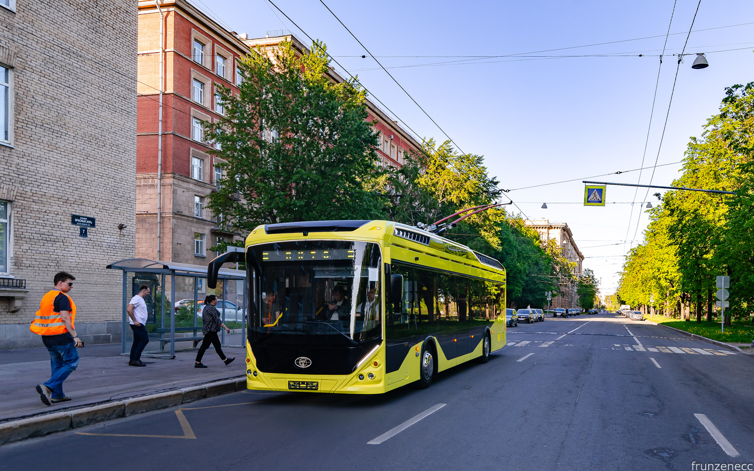 Engels, PKTS-62181 "General" nr. Б/н-1; St Petersburg — Running-in of the PKTS-62181 "General" electric bus in the city — 05/20/2023 — 05/21/2023