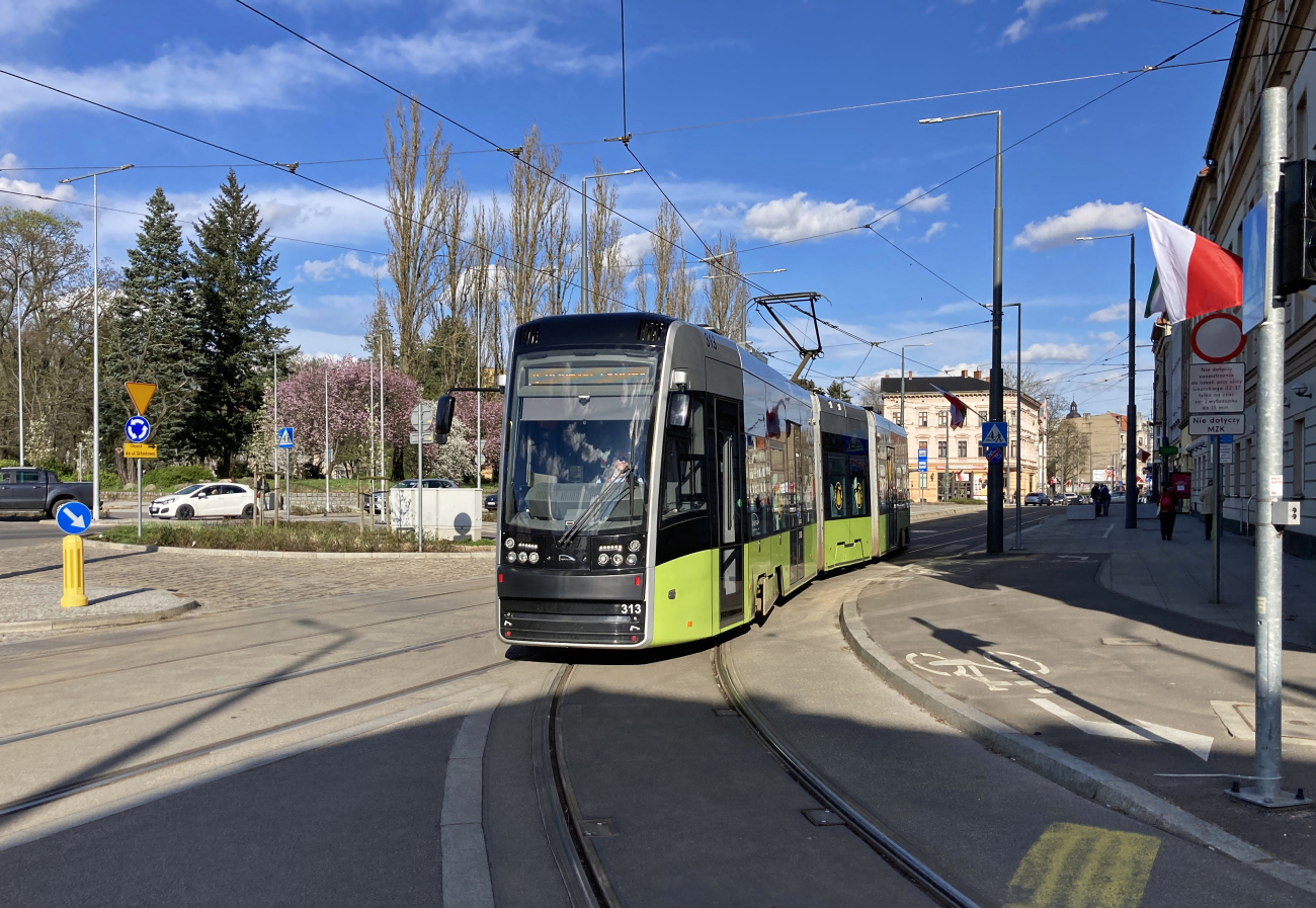 Gorzów Wielkopolski, PESA Twist 2015N — 313; Gorzów Wielkopolski — Tramway Lines and Infrastructure