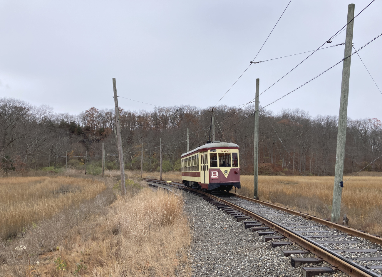 East Haven - Branford, TARS Lightweight — 629; East Haven - Branford — 90th Anniversary of Electric Railroaders Association (ERA)