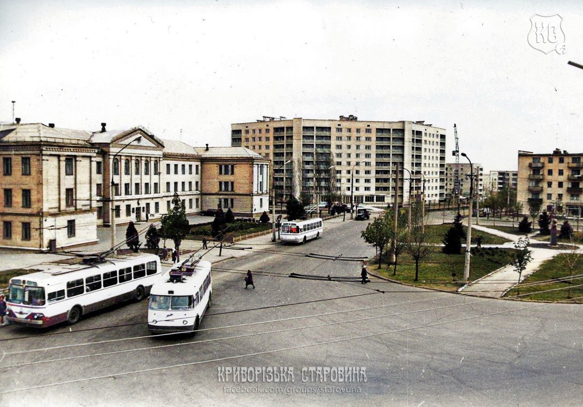 Krzywy Róg — Old photos; Krzywy Róg — Tram and trolleybus lines and loops