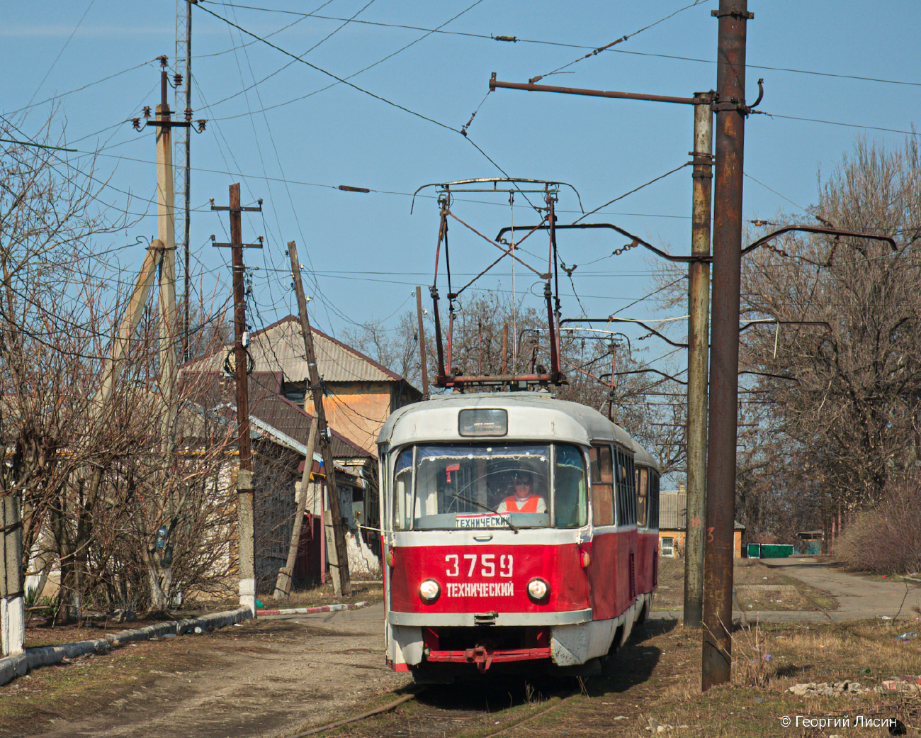 Donetsk, Tatra T3SU (2-door) № 3759 (Т-759); Donetsk — Tram line to Mushketovo station
