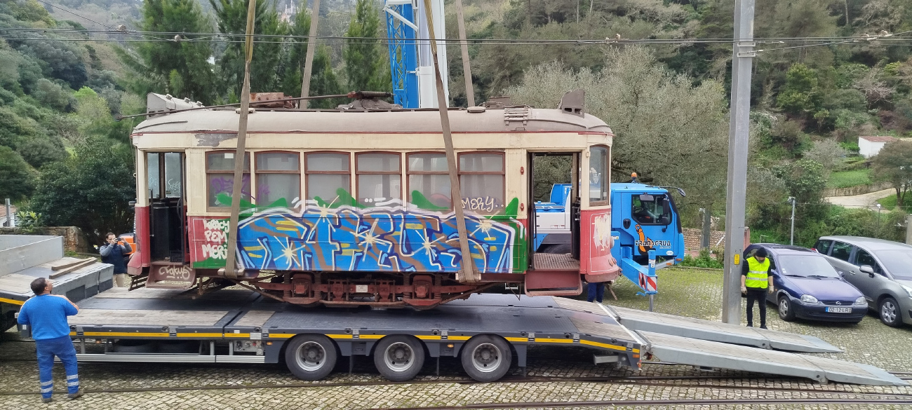 Sintra, Carris 2-axle motorcar (Standard) # 1; Lissabon — Return of #615 (Sintra #1) to P.Marques collection (12.03.2025); Sintra — Return of #615 (Sintra #1) to P.Marques collection (12.03.2025)