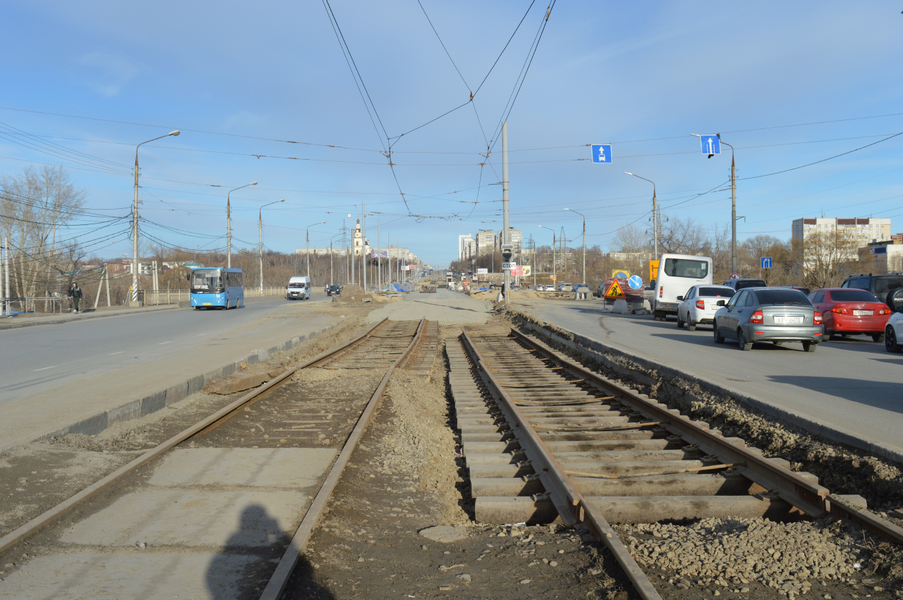 Uljanovszk — Bridge reconstruction on the Minaev street