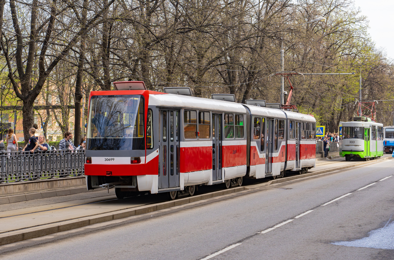 Moskva, Tatra KT3R č. 30699; Moskva — Celebration of the 126th anniversary of the Moscow Tram (rehearsal of the parade on 04/02/2025, parade and exhibition of trams on 04/19/2025)