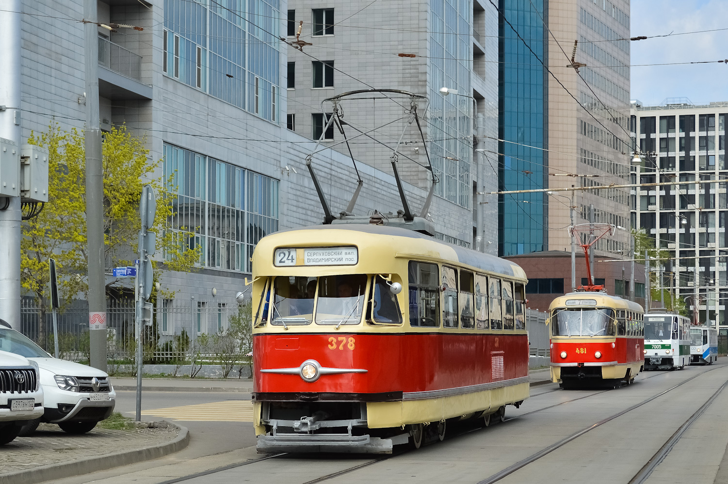 Moskva, Tatra T2SU č. 378; Moskva — Celebration of the 126th anniversary of the Moscow Tram (rehearsal of the parade on 04/02/2025, parade and exhibition of trams on 04/19/2025)